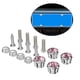 thumbnail image 3 of Kit de 16 tornillos antirrobo para placa de matrícula de coche, compatible con marcos de matrícula. Rosa, 3 of 7