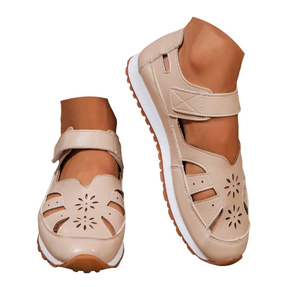 Mepaouo Women Closed Toe Fisherman Sandals Adjustable Hollow Platform Gladiator Beach Walking Shoes