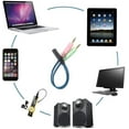 thumbnail image 3 of Headset Splitter Cable, 3.5mm Female to Headphone Mic and Audio, Y Splitter Adapter Cable for Laptop Computer, 3 of 5