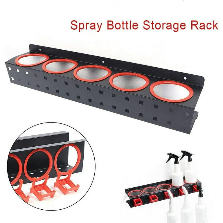Spray Bottle Storage Rack Abrasive Material Hanging Rail Car