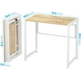 Folding Desk NoAssembly,31.5 in Small Desk for Small Spaces Computer