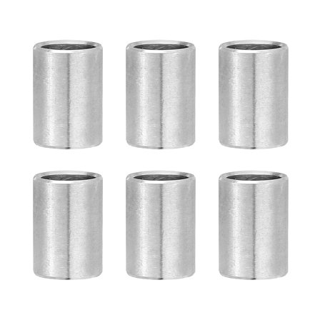 Uxcell 6 Pcs Stainless Steel Spacers, 8mm ID x 10mm OD x 14mm Height 304 Stainless Steel Bushing Screw Standoff Unthreaded Round Spacer for 5/16"M8 Screws Bolts Nuts