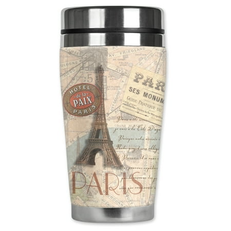 

Mugzie brand 20-Ounce MAX Stainless Steel Travel Mug with Insulated Wetsuit Cover - Paris