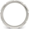 thumbnail image 2 of Sterling Silver Ss 7mm Brushed Fancy Band Size 9.5 Made In United States qwb122b-9.5, 2 of 5