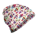 thumbnail image 1 of Fish Unisex Beanie, Vibrant Striped Fishes, Hiking Outdoors, Multicolor, by Ambesonne, 1 of 1