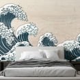 thumbnail image 2 of Idea4wall 7pcs Kobe River Japanese Style Stick Wallpaper Removable Wall Murals Large Wall Stickers for Home Decoration, 108"x168", 2 of 5