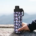 thumbnail image 7 of Lsque crystal flower Skull Pattern Water Bottle,18oz Sports Insulated Kettle for Cycling Gym Basketball Outdoor, Suitable as a Present, 7 of 7
