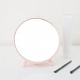 thumbnail image 4 of EeaseCA Nordic Desktop Storage Vanity Mirror Creative Round Desktop Jewelry Sundries Storage Box with Triangle Kickstand (Pink), 4 of 7
