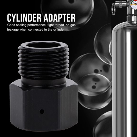 Convertisseur de Cylindre de Soda, Régulateur de Réservoir de CO2 Noir Accessoires pour Machine à Soda Portable pour Aquarium W21.8 pour Brasser Bière Fût