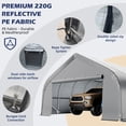 thumbnail image 3 of Mellcom 20x30 ft Heavy Duty Carport with Sides, Metal Carports with Galvanized Steel Frame, Fits 2 Cars, Boats, Farm Equipments, 3 of 7