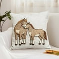 thumbnail image 6 of Year Of The Horse Funny Print Linen Pillow Cover, 45x45cm Square Decorative Pillow Case for Sofa Couch Living Room Home Decor, Farmhouse Accent Cushion Cover, 6 of 7