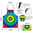 thumbnail image 3 of Colorful Tie Dye Circle Pattern Apron-Garden Aprons for Women with Pockets-Cotton Linen Waterproof Kitchen Cooking Gardening Aprons Adjustable for Kitchen,Cooking,BBQ and Salon 33x27 Inch, 3 of 7