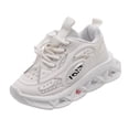 thumbnail image 2 of WAVSUF Kids Girls Casual Sneakers Soft Breathable Light Up Slip On Casual Play Flat Shoes White 7 Toddler, 2 of 10