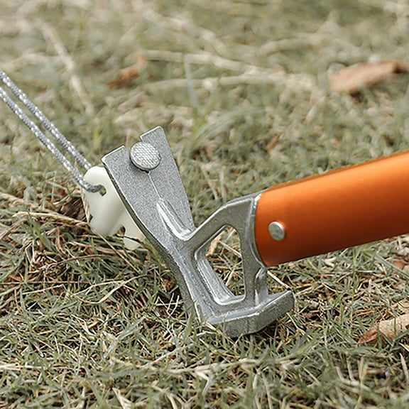 XMMSWDLA Camping Hammer with Hook, 12inch Lightweight Aluminium Tent Stake Handy Hammer, Portable Functional Tent Stake Puller Hammer Nail Remover Items Aluminum Alloy