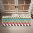 thumbnail image 2 of Teal and Orange Geometric Boho Pattern Door Rugs,Washable Non Slip Door Mats Indoor,Decorative Door Mats,Entry Mat Indoor for Entrance,Bedroom,Kitchen,Bathroom,16"x47", 2 of 6