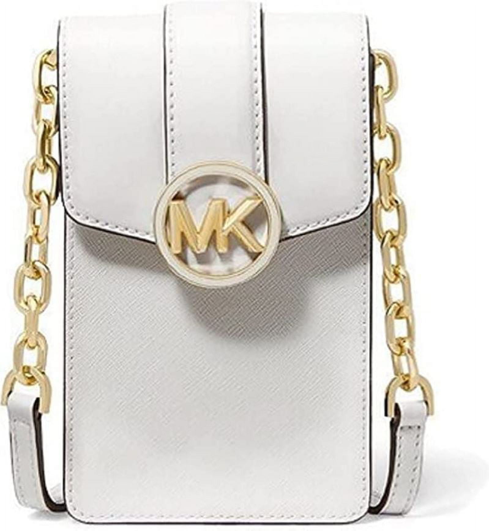 Michael Kors Carmen Small NS Phone Crossbody Bag Mk Vanilla Pink