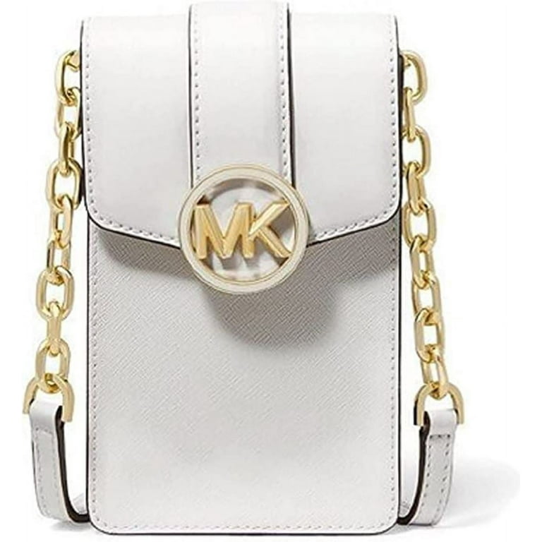 Michael Kors Women's Logo Smartphone Crossbody Bag - White - Shoulder Bags