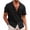 Black, variant on YYDGH Men's Linen Shirts Short Sleeve Button Down Shirt for Men Fashion Casual Summer Beach Shirt White S