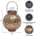 thumbnail image 2 of Epicgadget Solar Lantern Light, Outdoor Hanging Metal Decorative Garden Lantern Light for Patio, Yard, Porch and Backyard, 2 of 5
