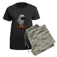 thumbnail image 5 of CafePress - African Grey Women's Dark Pajamas - Women's Short Sleeve Print T-Shirt and Pants Dark Cotton Pajama Set, 5 of 7