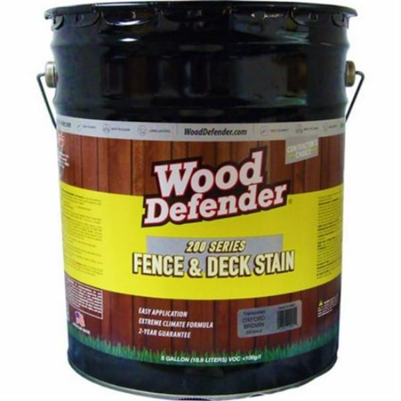 Wood Defender 200304-5 Oxford Brown Fence And Deck Stain, 5 gal
