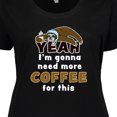 thumbnail image 4 of Inktastic Sleepy Sloth-Yeah I'm Gonna Need More Coffee for This Women's Plus Size T-Shirt, 4 of 5