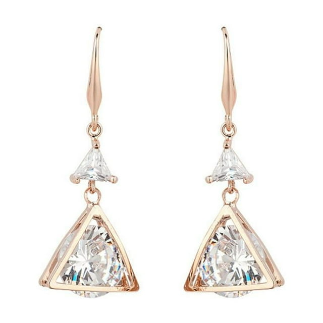 Pendientes colgantes chapados en flores de de imitación de cristal , joyería