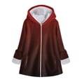 thumbnail image 2 of KaLI_store Jacket Women Women's Velour Jackets Full Zip Up Jacket With Zipper Pockets Long Sleeve Soft Winter Jackets ,XXL, 2 of 5