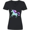 thumbnail image 3 of Inktastic Crystal Unicorn Women's V-Neck T-Shirt, 3 of 5