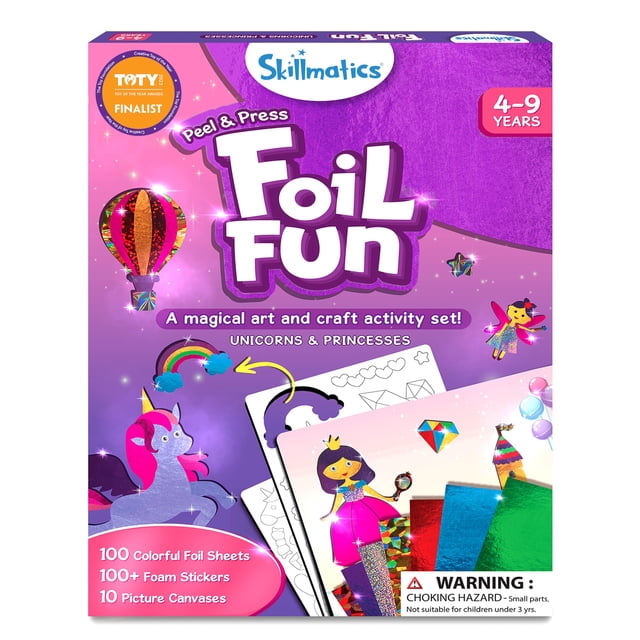 Actividad de arte y artesanía Skillmatics Foil, divertida, unicornios y princesas