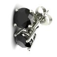 thumbnail image 4 of Pompeii White Gold 3/4ct Round Cut Black Diamond Studs (Black,AAA), 4 of 5