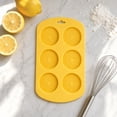 thumbnail image 2 of Fruit Shaped Silicone Ice Molds,6 Cavity Summer Drink Decorative Ice Making Tool | Reusable Candy & Cake Baking Tray | Easy to Fall Off,Yellow, 2 of 7
