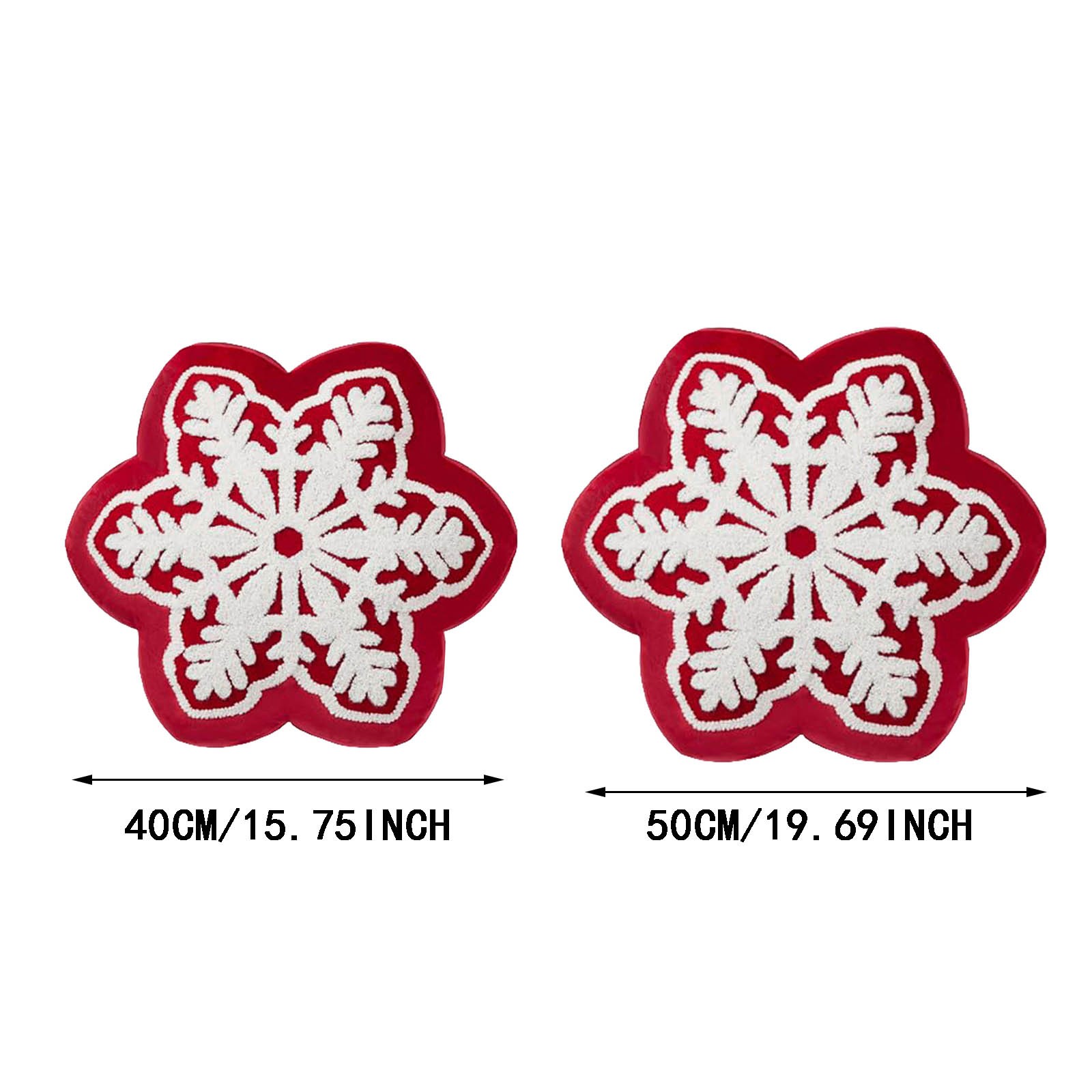 Lot De 2 Coussins Décoratifs Flocon De Neige - 44x44 Cm, Beige, Doux, Pour Noël Et Décoration Hivernale