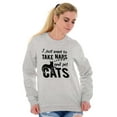 thumbnail image 4 of Take Naps and Pet Cats Funny Cute Women Crewneck Sweatshirt Brisco Brands M, 4 of 6