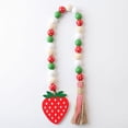 thumbnail image 5 of LOLIPPYY Set of 2 Wooden Beaded Tassel Garlands with Strawberry Wood Beads, Decorative Home Hanging Ornaments, 5 of 7