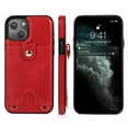 thumbnail image 3 of Mantto Wallet Case for iPhone 13 6.1", Crossbody Strap PU Leather Protective Handbag Card Holder Kickstand Detachable Shoulder Strap Back Phone Cover For iPhone 13,
Red, 3 of 10
