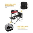 thumbnail image 3 of KingCamp Camping Folding Chair with Side Table & Storage Pocket, Grey, 3 of 7