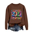 thumbnail image 1 of WEAIXIMIUNG Sweat-Shirt Bleu Marine pour Femmes Automne et Hiver Col Rond Manches Longues Sweat-Shirt Imprimé Pull de Noël, 1 of 4