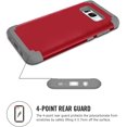 thumbnail image 4 of Phone Case for Samsung Galaxy S8 Hard Cover Shockproof Soft Silicone Bumper Hybrid Three Layer Defender Heavy Duty Protective Cell Accessories Glaxay S 8 8S Edge SM-G950U Cases Women Men Red, 4 of 13
