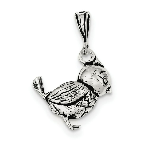 Jewelry by Sweet Pea 925 Sterling Silver Antiqued Bird (19x20mm