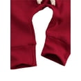 thumbnail image 6 of Qiylii Newborn Baby Ribbed Clothes Set Long Sleeve Tops+Drawstring Pants, 6 of 7
