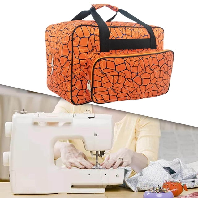 Sac de Transport pour Machine à Coudre Outils de Voyage Pochette Grande Capacité Rangement Orange