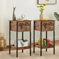 thumbnail image 3 of VECELO 3-Piece Bedroom Set with Full Metal Bed Frame and 2 Nightstand (Set of 3), 3 of 8