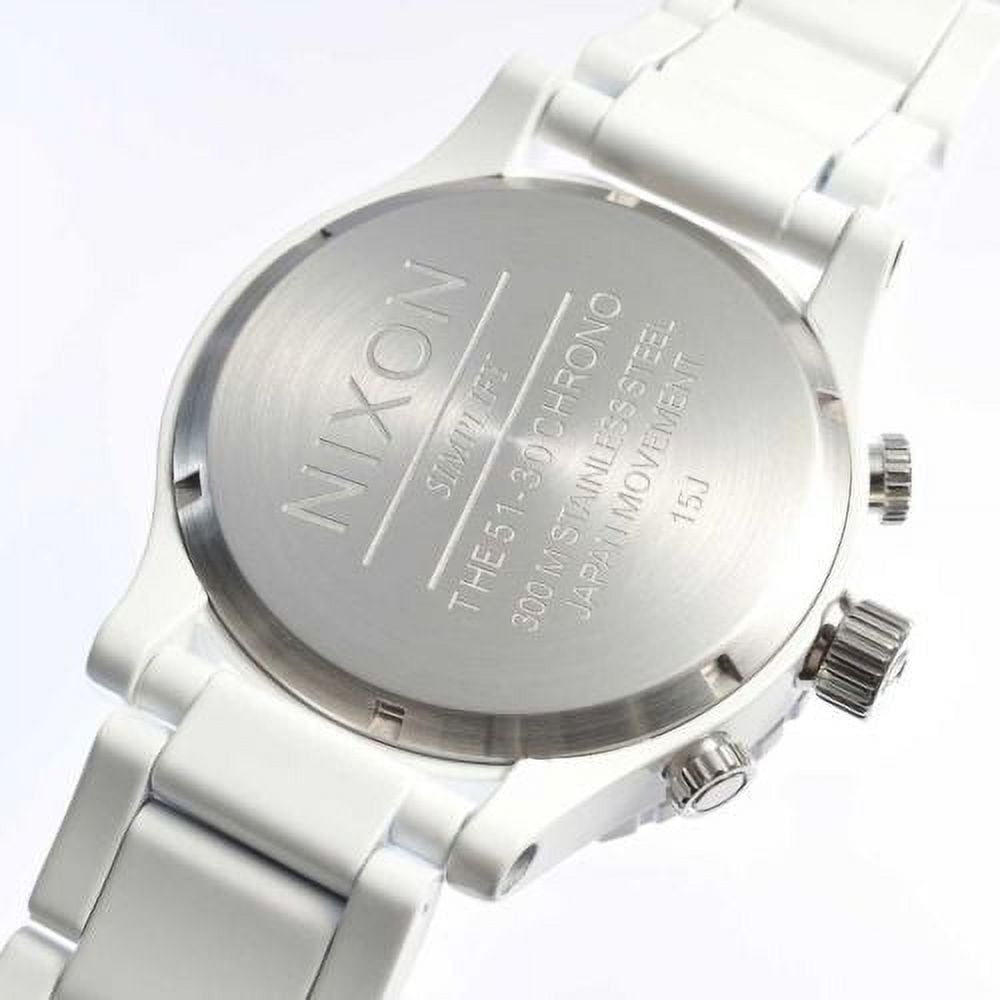 Nixon Men's 51-30 Chrono White PVD Watch, 300m Water-Resistant