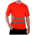 thumbnail image 1 of Men's Reflective T-Shirts for Daily Wear Quick-Drying Short Sleeve Construction Work Shirt with Color Block Design, 1 of 4