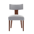 thumbnail image 5 of Hassch Upholstered Dining Chairs Set of 2, Linen Fabric Kitchen Chair with Wood Legs, Easy Assembly, Gray, 5 of 11
