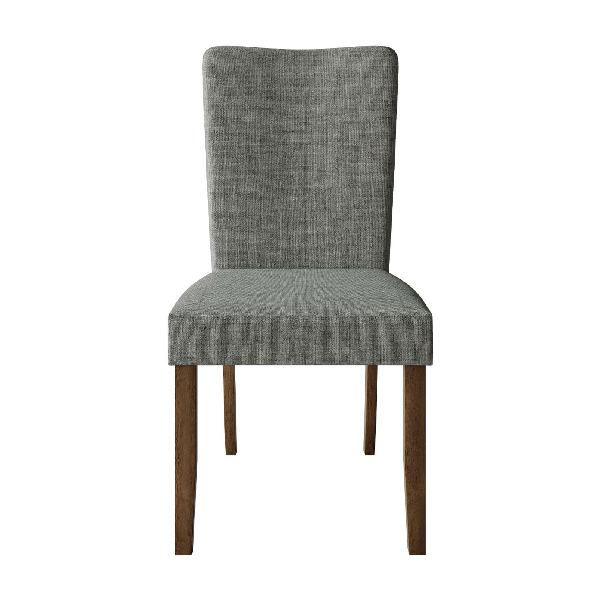 Home Design Lubec Dining Chair (Set of 2), Gray, Roll-back design, Button-tufted back, Padded seat, Comfortable seating, Sturdy frame, Modern style, Durable construction
