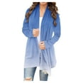 thumbnail image 1 of Yuyuzo Long Cardigan for Women Gradient Color Open Front Draped Tops Fall Winter Casual Cardigan, 1 of 5