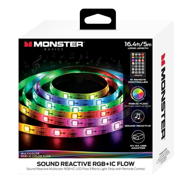 Tira de luces LED Xtreme Music Sync de 5 m, multicolor, RGB+IC
