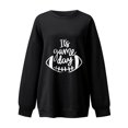 thumbnail image 2 of Gibobby Sudadera oversize mujer Sudadera con cuello redondo para mujer atlético Y-2K(Negro,M), 2 of 5